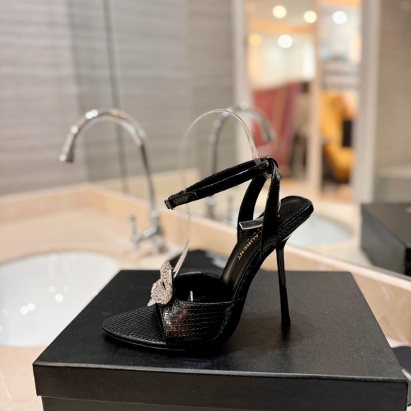 YSL Snake Pattern Crystal Heels - Picture 5 of 6